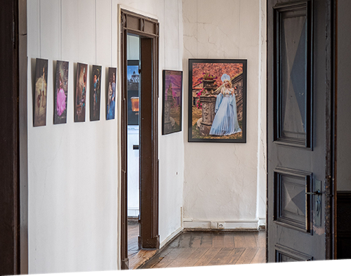 das Foto zeigt einen Blick in die Kabinettausstellung auf Schloss Rochsburg