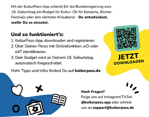 Das Foto beschreibt die Vorgehensweise bei der Beantragung des Kultur Passes. Dies ist aber auch noch einmal im weiteren Verlauf beschrieben.