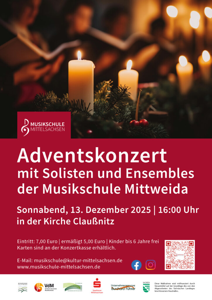 Plakat Adventskonzert Claußnitz