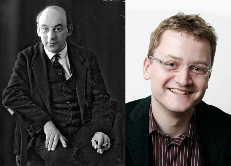 Zwei Porträts-Fotos - links ist Victor Klemperers und rechts Dr. Renatus Deckert